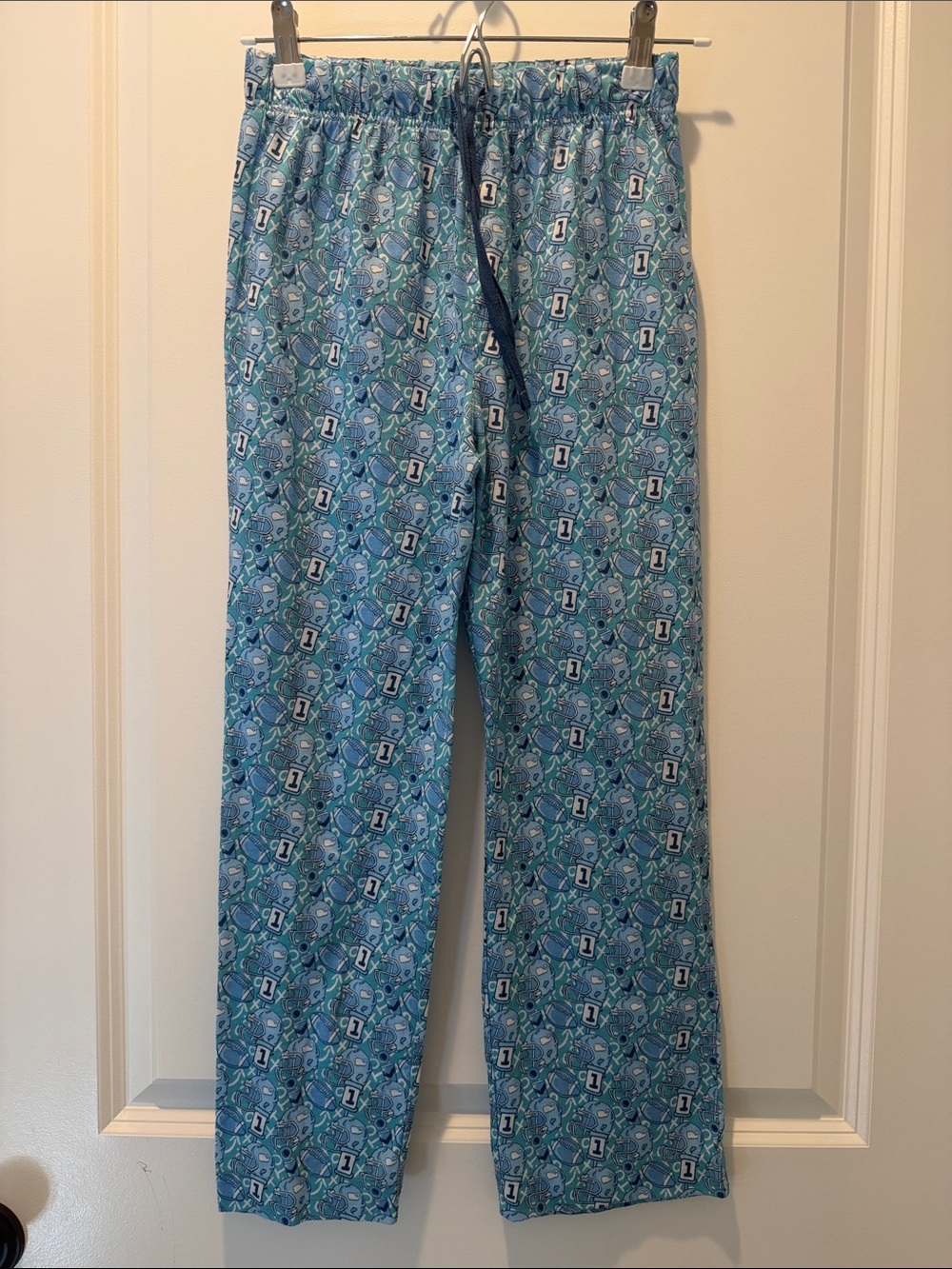 Vineyard Vines Kids Pajama Pants, Football, Size Medium (12-14)
